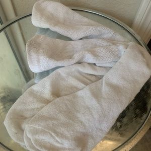 White athletic tube socks cotton